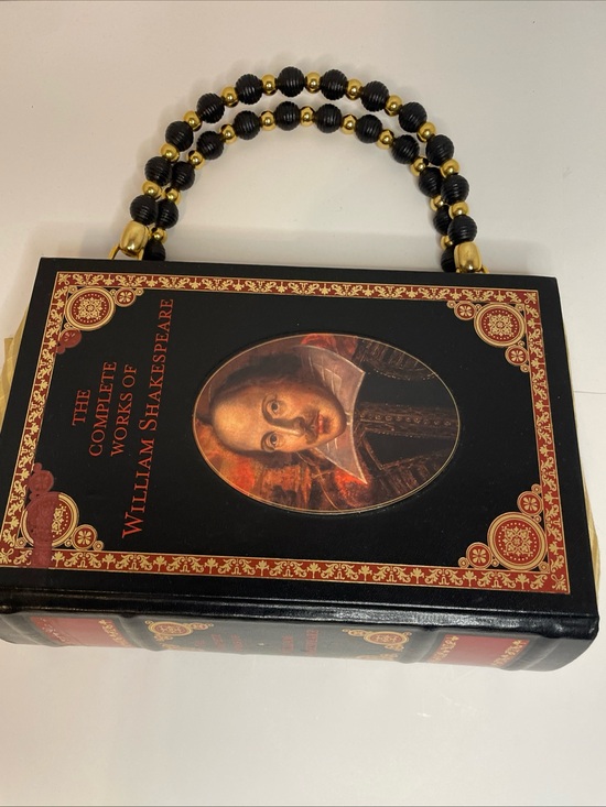 Handbags - The Complete Works Of William Shakespeare Book Purse Handbag Beaded Handle